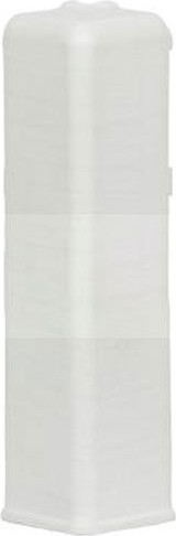 Изображение товара Уголок для плинтуса LinePlast 100мм LB001 (2шт, белый с тиснением, внешний, флоупак)