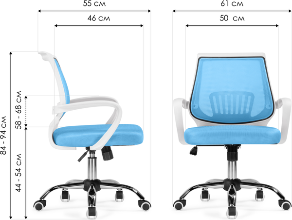 Изображение товара Кресло офисное Woodville Ergoplus / 15375 (blue/white)