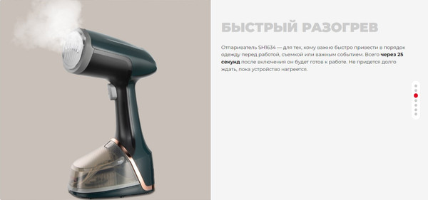 Изображение товара Отпариватель Redmond SH1634 (зеленый/золото)