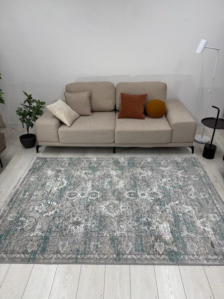 Изображение товара Ковер Radjab Carpet Афина Прямоугольник 9010A / 12828RK (2x2.9, Grey/Green)