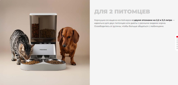 Изображение товара Кормушка автоматическая для животных Redmond PC5402S (белый)