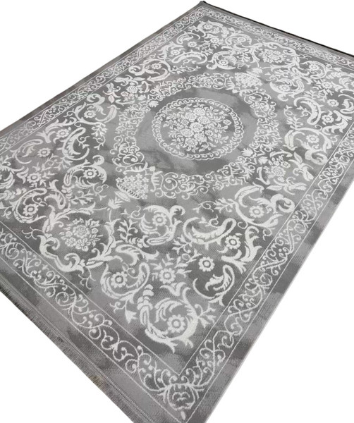 Изображение товара Коврик Radjab Carpet Амаль Прямоугольник 0916A / 13188RK (0.8x1.5, Grey/Cream)
