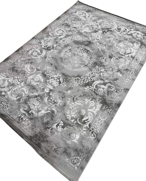 Изображение товара Коврик Radjab Carpet Амаль Прямоугольник 0916A / 13196RK (0.8x1.5, Grey/Grey)
