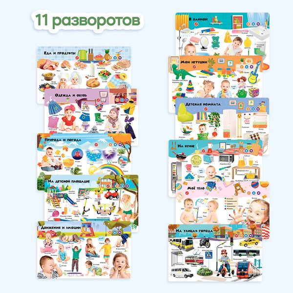 Изображение товара Набор развивающих книг BertToys Нажималка Я и мир вокруг и Животные