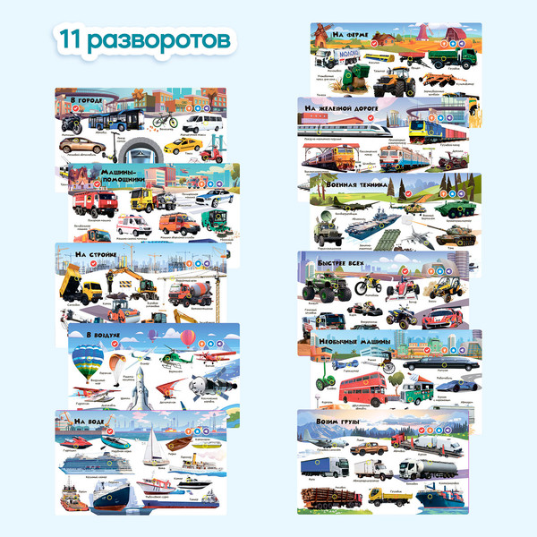 Изображение товара Набор развивающих книг BertToys Нажималка Я и мир вокруг и Транспорт