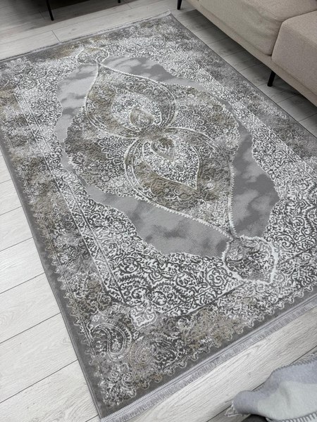 Изображение товара Ковер Radjab Carpet Афина Прямоугольник 9017A / 12904RK (1.6x2.3, Grey/Beige)