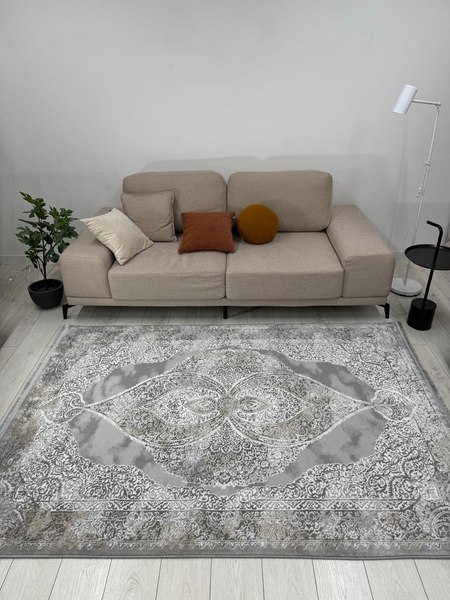 Изображение товара Ковер Radjab Carpet Афина Прямоугольник 9017A / 12904RK (1.6x2.3, Grey/Beige)