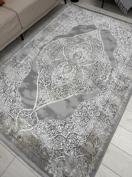 Изображение товара Ковер Radjab Carpet Афина Прямоугольник 9017A / 12904RK (1.6x2.3, Grey/Beige)