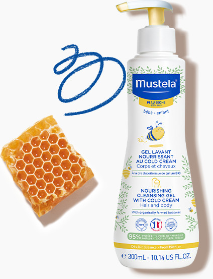 Изображение товара Гель для душа детский Mustela Cold Cream Питательный с пчелиным воском (300мл)