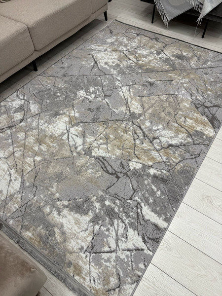 Изображение товара Ковер Radjab Carpet Афина Прямоугольник 0908A / 13253RK (1.6x2.3, Grey/Beige)