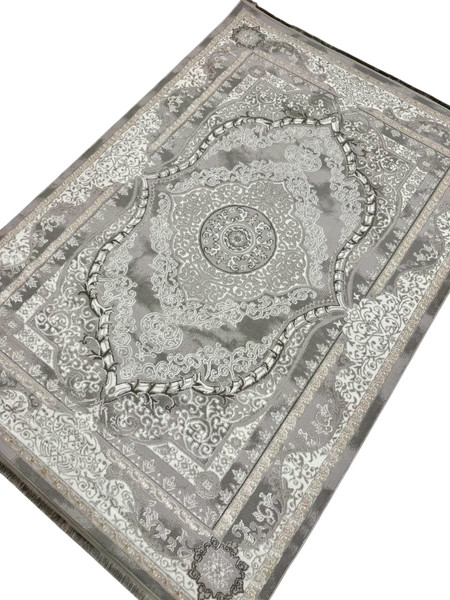 Изображение товара Коврик Radjab Carpet Афина Прямоугольник 0915A / 13304RK (08x1.5, Grey/Beige)