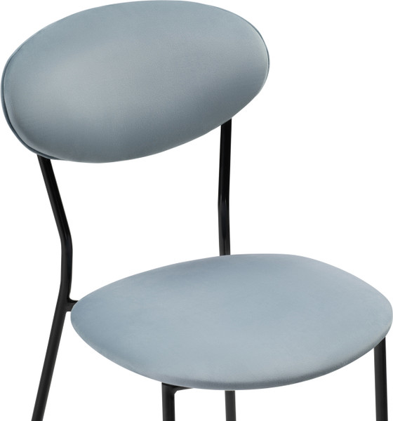 Изображение товара Стул Woodville Корсе / 494365 (пыльно-голубой/черный глянец)