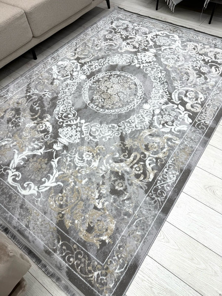 Изображение товара Ковер Radjab Carpet Афина Прямоугольник 0916B / 13328RK (3x4, Grey/Beige)