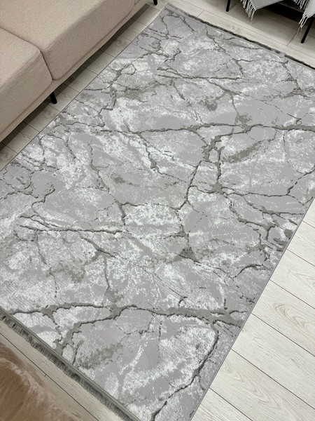 Изображение товара Ковер Radjab Carpet Афина Прямоугольник 0909A / 13261RK (1.6x3, Grey/Grey)