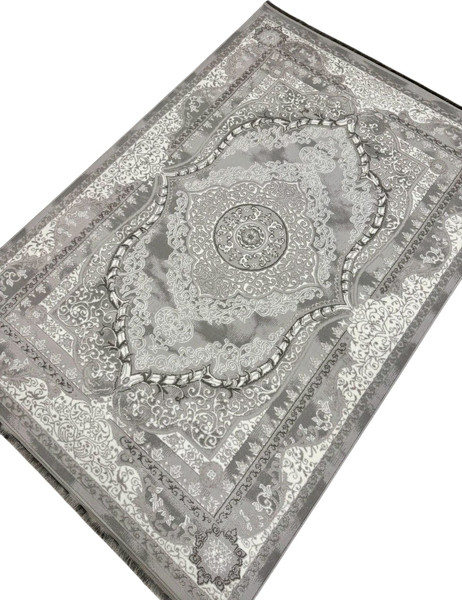 Изображение товара Ковер Radjab Carpet Афина Прямоугольник 0915A / 13289RK (1.6x3, Grey/Grey)