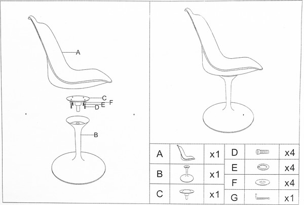 Изображение товара Стул Woodville Tulip / 15117 (white)