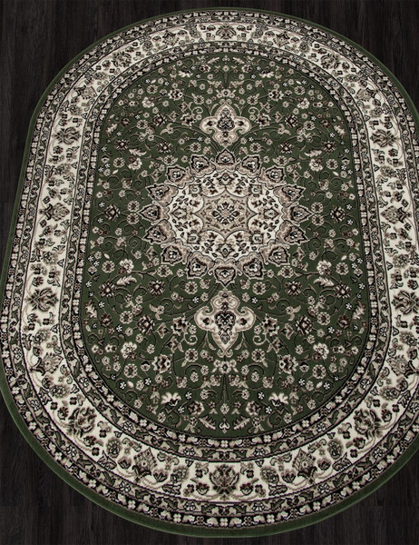 Изображение товара Коврик Merinos Gavana D411-OVAL-GREEN (1.5х1.9)