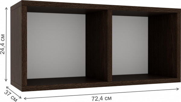 Изображение товара Полка-ячейка Woodville Модена-2 / 563541 (венге)