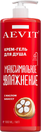 Изображение товара Гель для душа AEVIT Максимальное увлажнение с маслом бабассу (1л)
