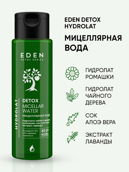 Изображение товара Мицеллярная вода Eden Detox Hydrolat (200мл)
