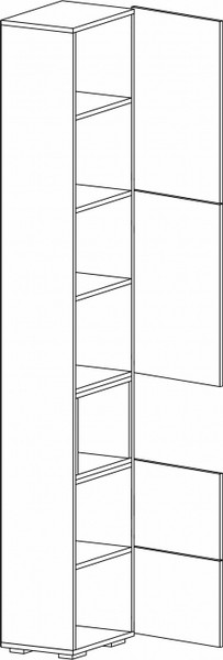 Изображение товара Шкаф-пенал Woodville Лонгфорд / 563527 (белый/бетон светлый)