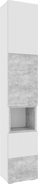 Изображение товара Шкаф-пенал Woodville Лонгфорд / 563527 (белый/бетон светлый)