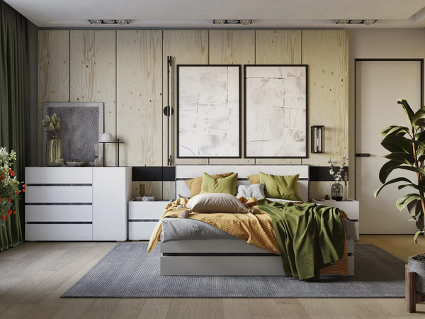 Изображение товара Тумба Woodville Атлон / 593707 (белый/бетон темный)