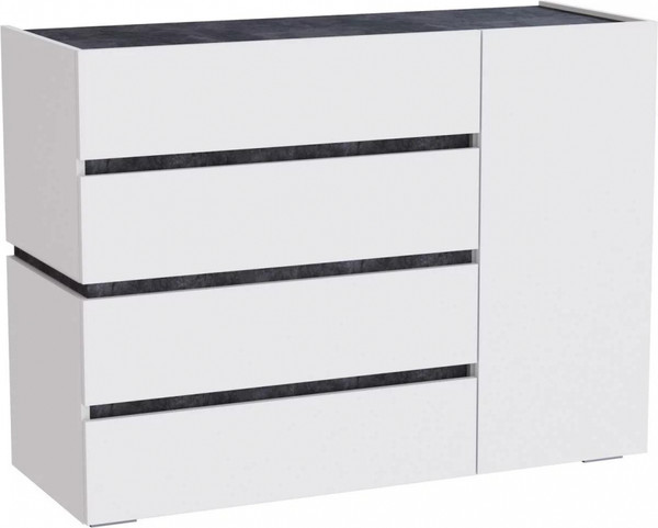 Изображение товара Тумба Woodville Атлон / 593707 (белый/бетон темный)