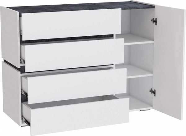 Изображение товара Тумба Woodville Атлон / 593707 (белый/бетон темный)