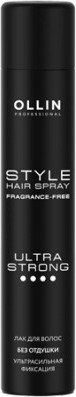 Изображение товара Лак для укладки волос Ollin Professional Style ультрасильной фиксации (400мл)