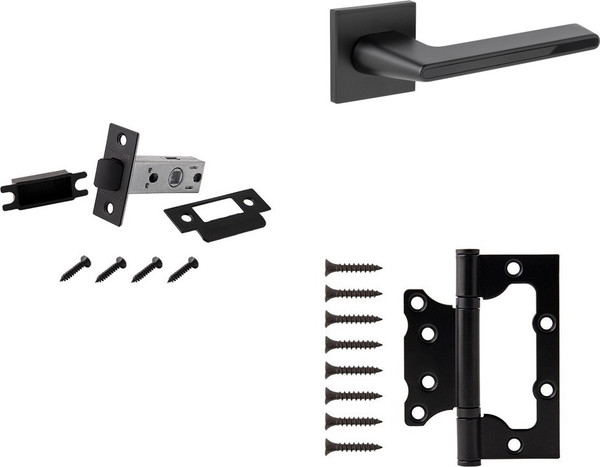 Изображение товара Комплект дверной фурнитуры Code Deco H-30118-A-BLM/B (матовый черный)