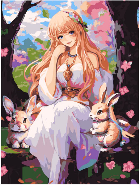 Изображение товара Картина по номерам Lori Прогулка в саду / Кпн-400