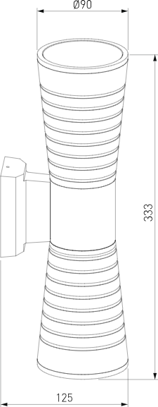Изображение товара Бра уличное Elektrostandard Tube 1502 Techno LED (черный 4200)