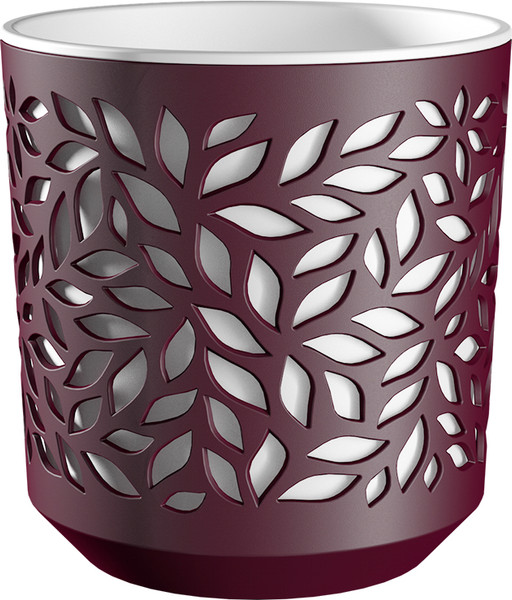 Изображение товара Кашпо La Decoro Leaves КШ-9827 (бордо/белый)