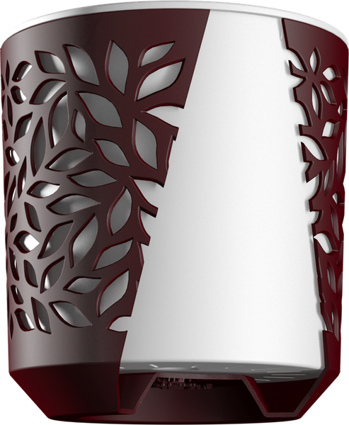Изображение товара Кашпо La Decoro Leaves КШ-9827 (бордо/белый)
