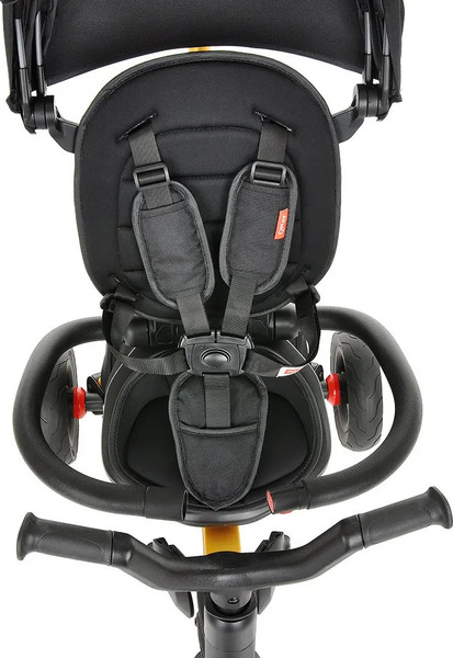 Изображение товара Трехколесный велосипед с ручкой QPlay Nova Plus / S700-17 (черный/золотой)