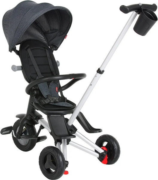 Изображение товара Трехколесный велосипед с ручкой QPlay Nova Plus / S700-17 (черный)