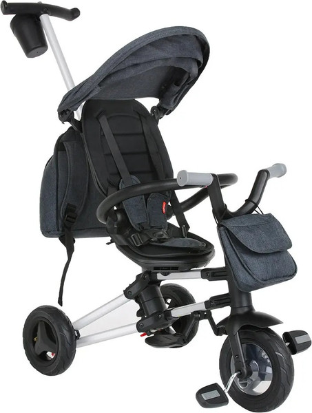 Изображение товара Трехколесный велосипед с ручкой QPlay Nova Plus / S700-17 (черный)