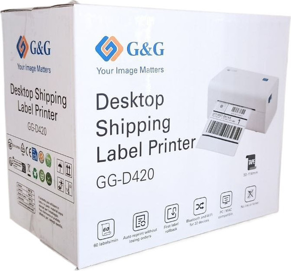 Изображение товара Принтер этикеток G&G GG-D420 (белый)