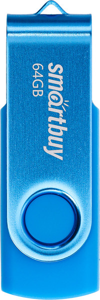 Изображение товара USB flash накопитель SmartBuy Twist Blue 64GB (SB064GB2TWB)