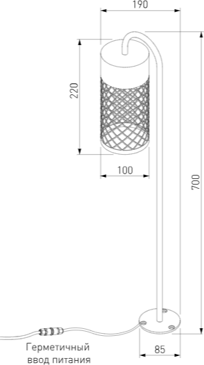 Изображение товара Светильник уличный Elektrostandard Ombra 35179/S 4000 (черный)