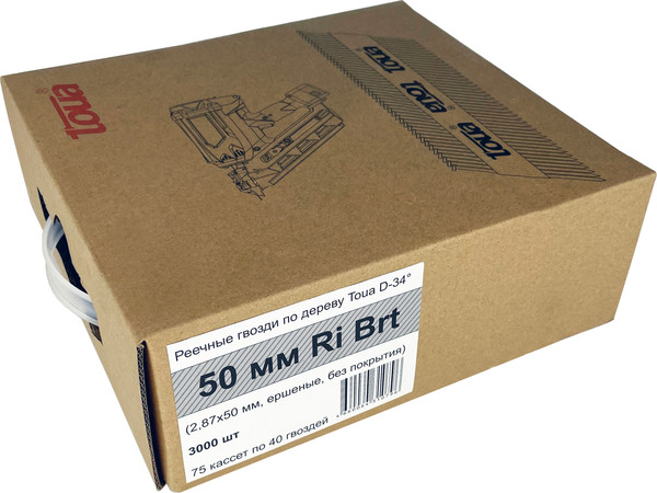 Изображение товара Гвозди для пистолета Toua D34 2.87х50мм Ri Brt / 28750RIBrt (3000шт)