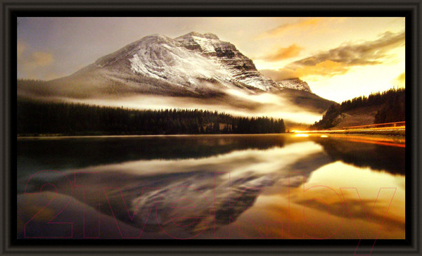 Изображение товара Картина Декарт Закат у горной реки 8Л1506 (в раме)