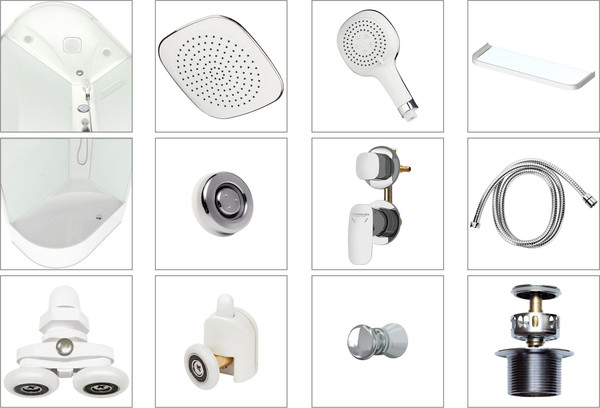 Изображение товара Душевая кабина Domani-Spa Delight Slim 128 High L 120x80 / DS01DS128LHBT00