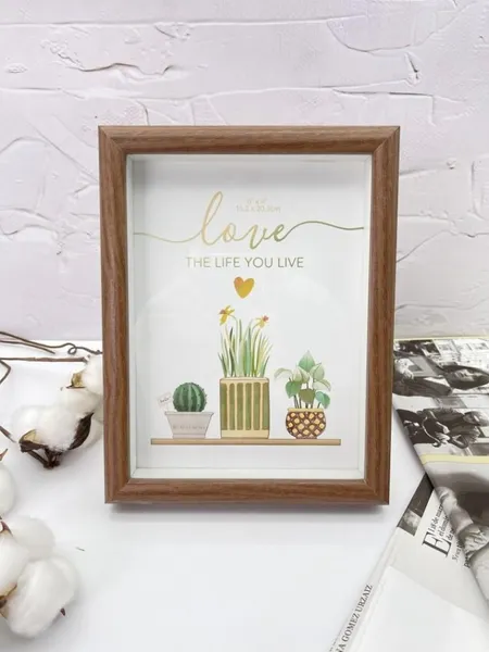 Изображение товара Рамка ILikeGift Indoor plants / FH1508-02 (15x20, темное дерево)