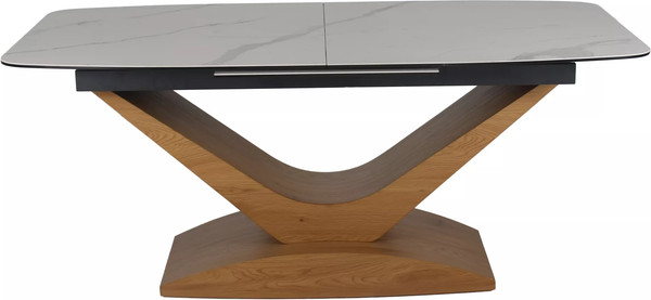 Изображение товара Обеденный стол Signal Dolce Ceramic Statuario Venato 180-240x95x76 (белый/дуб)