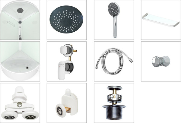 Изображение товара Душевая кабина Domani-Spa Simple 99 High 90x90 / DS01Sm99HBT00-V1.2