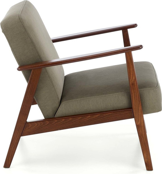 Изображение товара Кресло мягкое Halmar Milano 1S (tap. Castel 39 оливковый/орех)