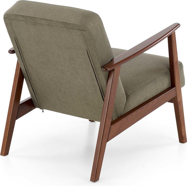 Изображение товара Кресло мягкое Halmar Milano 1S (tap. Castel 39 оливковый/орех)