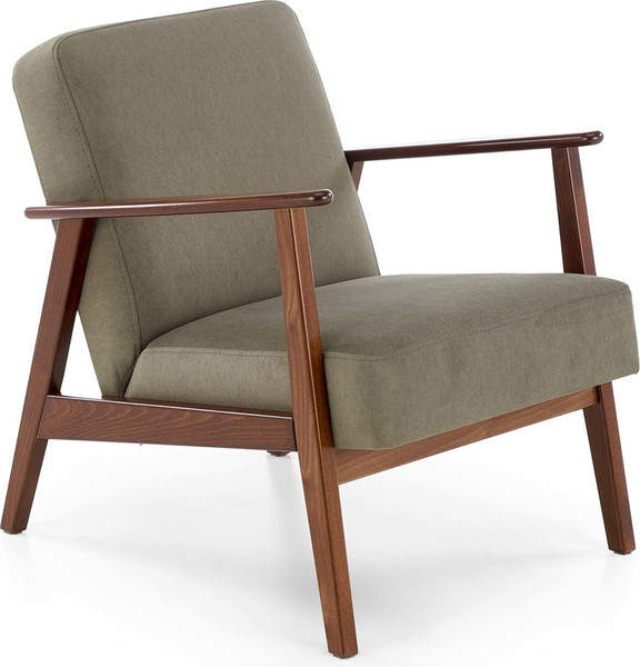 Изображение товара Кресло мягкое Halmar Milano 1S (tap. Castel 39 оливковый/орех)